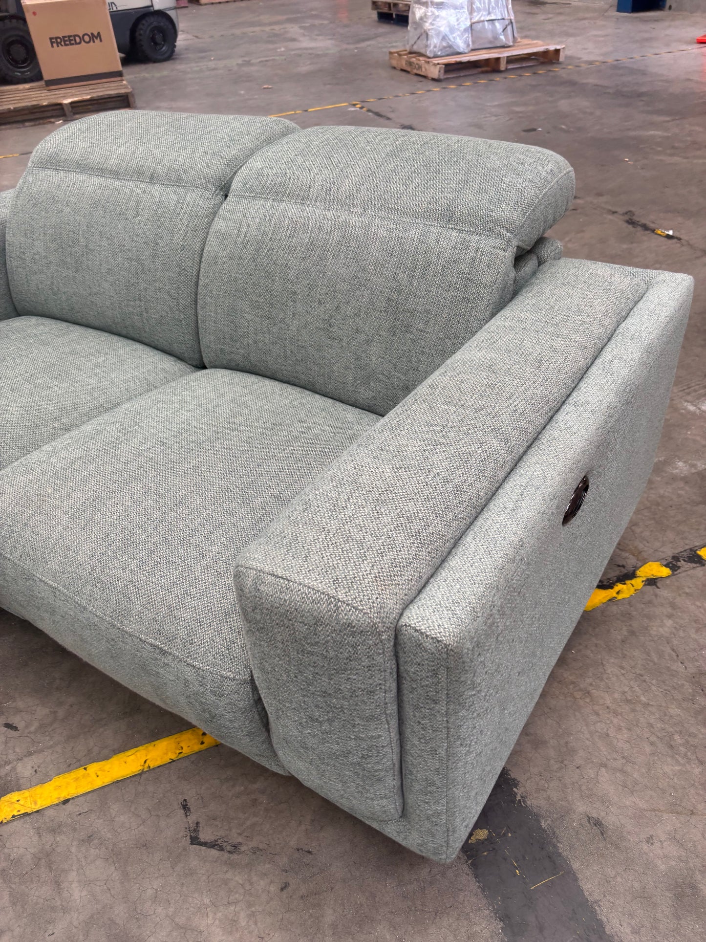 NZ PRZ20112 Henry Battery Recliner Sofa 2S Avis Pine Green (2 Motion)