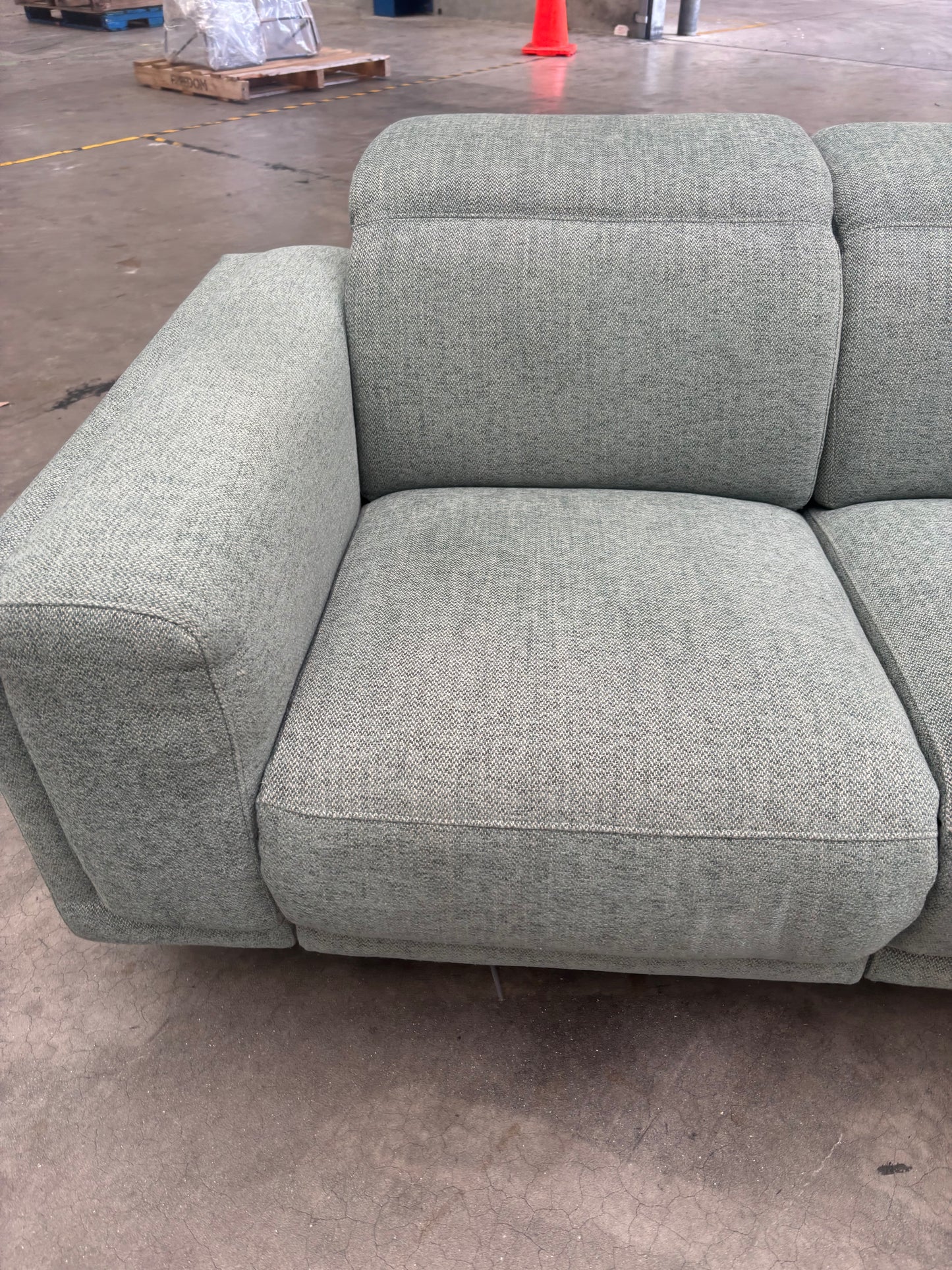 NZ PRZ20112 Henry Battery Recliner Sofa 2S Avis Pine Green (2 Motion)