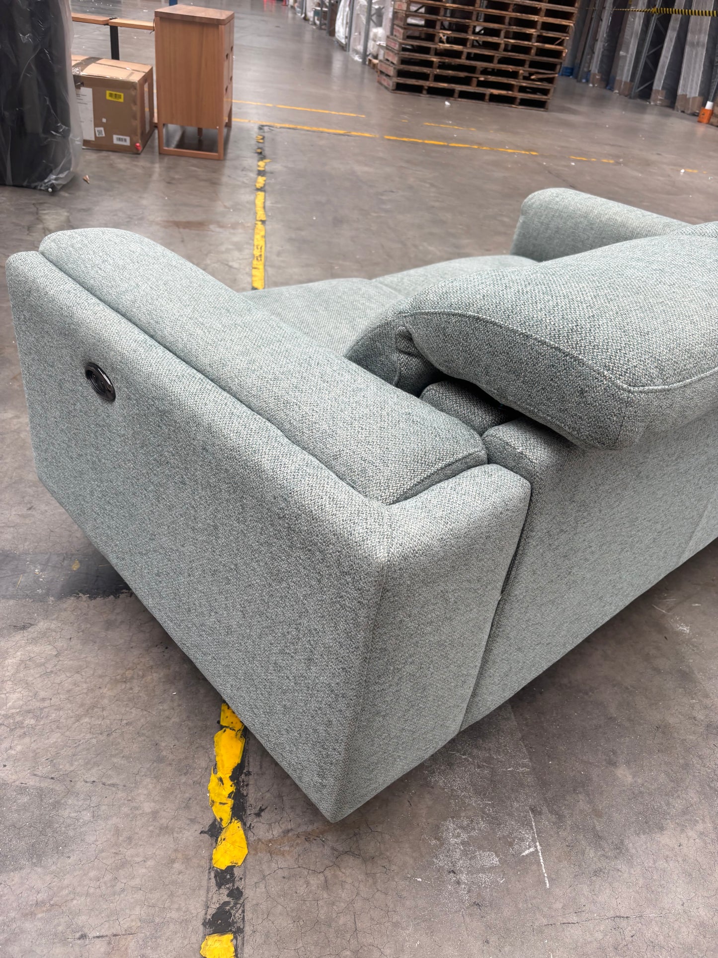 NZ PRZ20112 Henry Battery Recliner Sofa 2S Avis Pine Green (2 Motion)