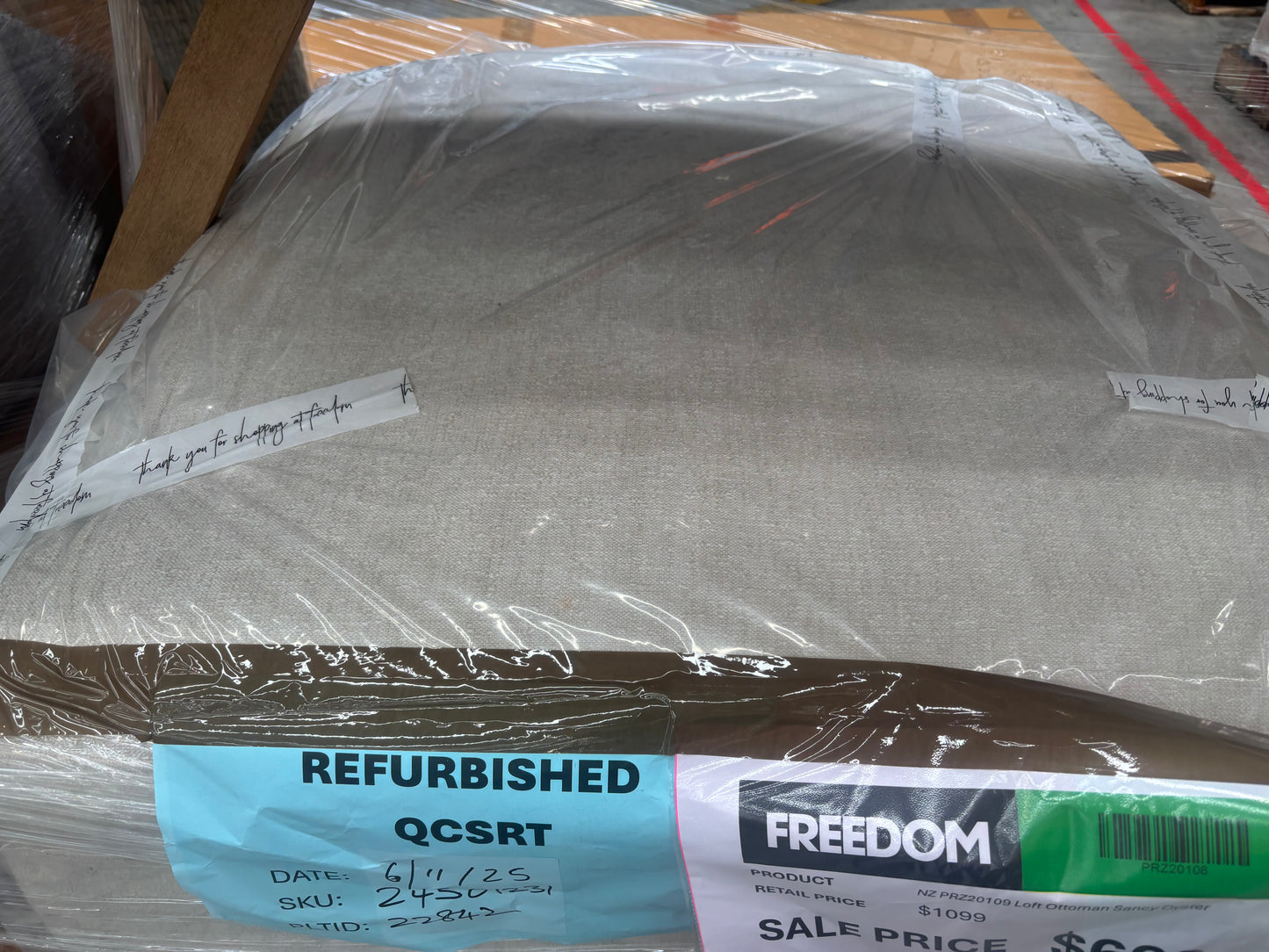 NZ PRZ20109 Loft Ottoman Sancy Oyster