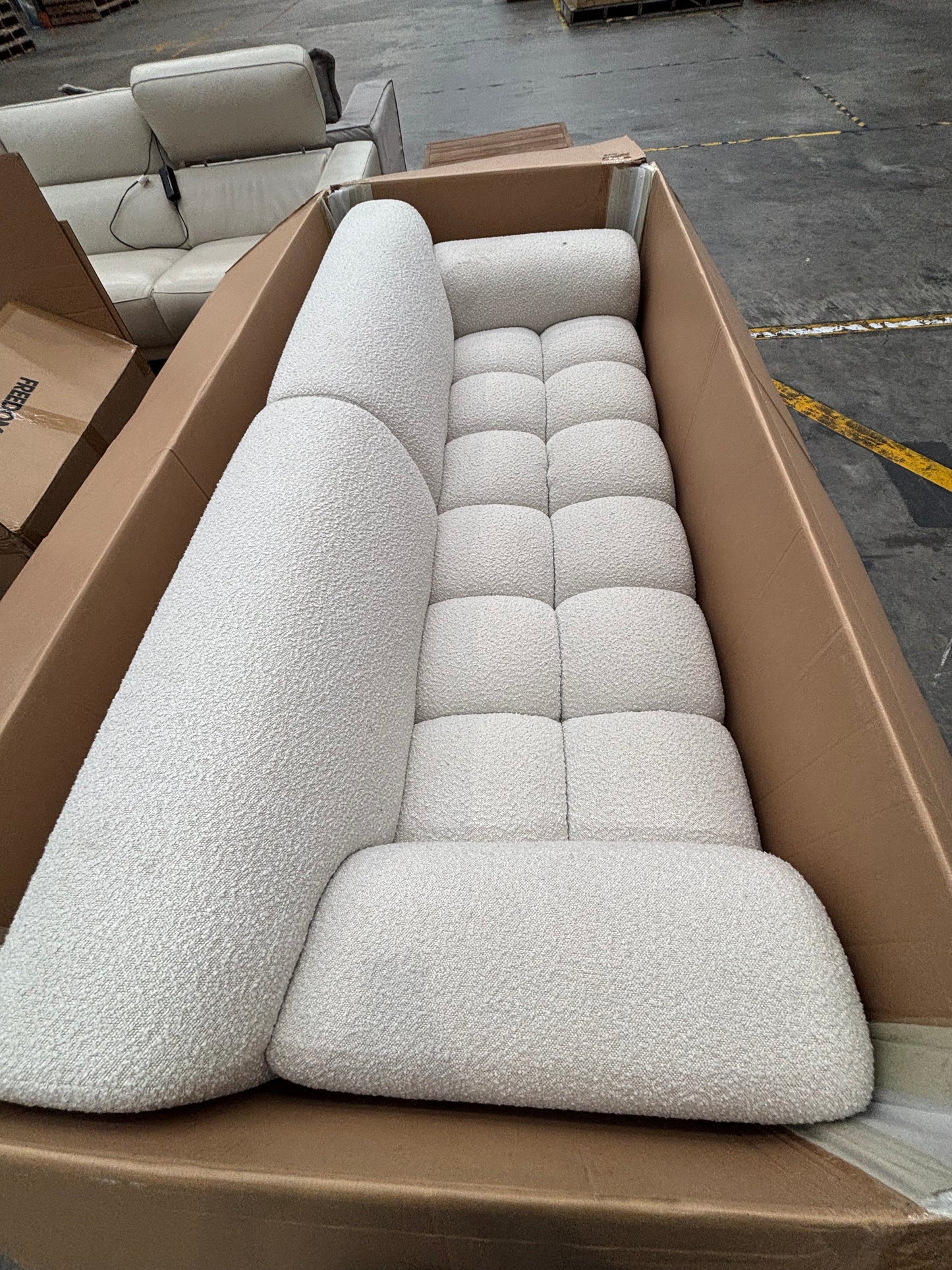 NZ CLZ20274 Aero Sofa 3S Jacquard Boucle Cream