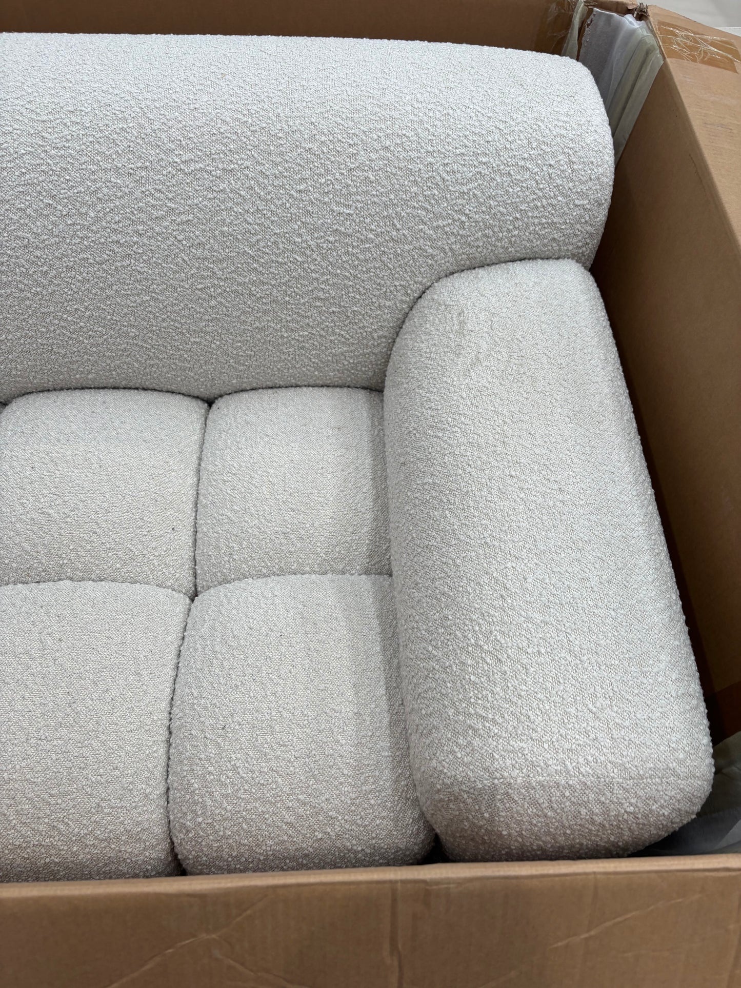 NZ CLZ20274 Aero Sofa 3S Jacquard Boucle Cream