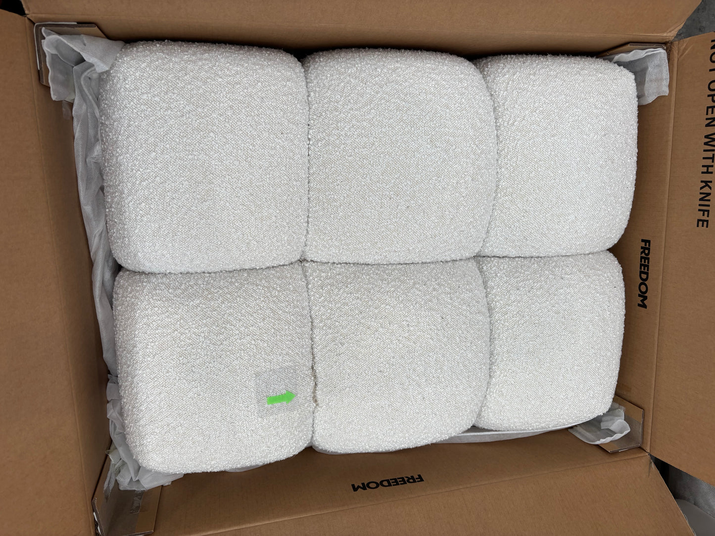 NZ CLZ20275 Aero Ottoman Jacquard Boucle Cream