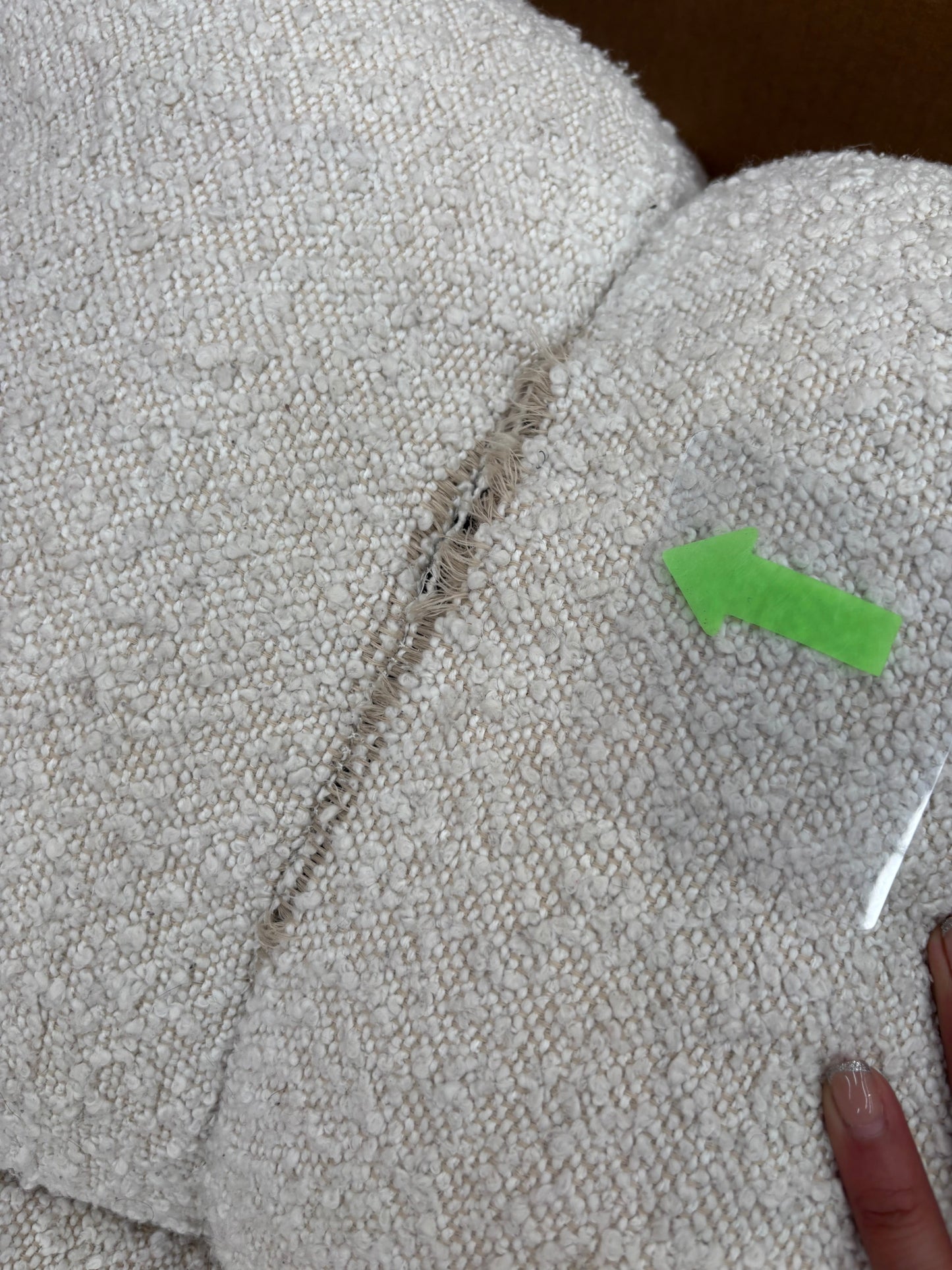 NZ CLZ20275 Aero Ottoman Jacquard Boucle Cream