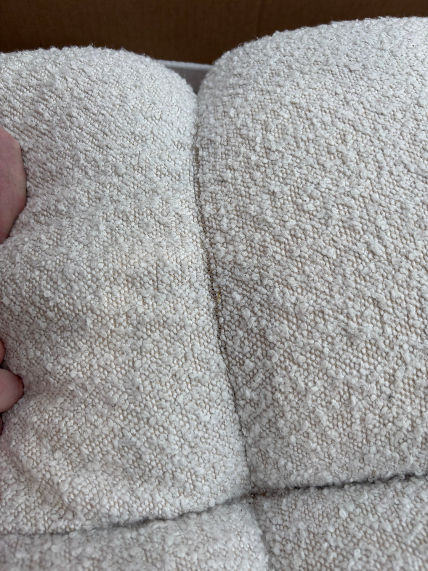 NZ CLZ20275 Aero Ottoman Jacquard Boucle Cream