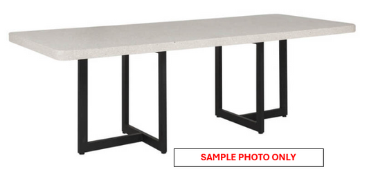 NZ CLZ20690 2 PCE MAYON DINING TABLE STONE CARTON 1 & 2