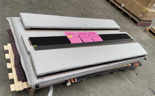 NZ CLZ20416 Audrey standard French Seam bed 3pcs set (headboard, Siderails/footboard & Slats)