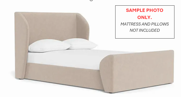 NZ CLZ20622 4 PCE ADELINE BED KING BROWN SET