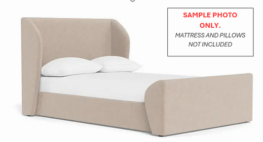 NZ CLZ20622 4 PCE ADELINE BED KING BROWN SET