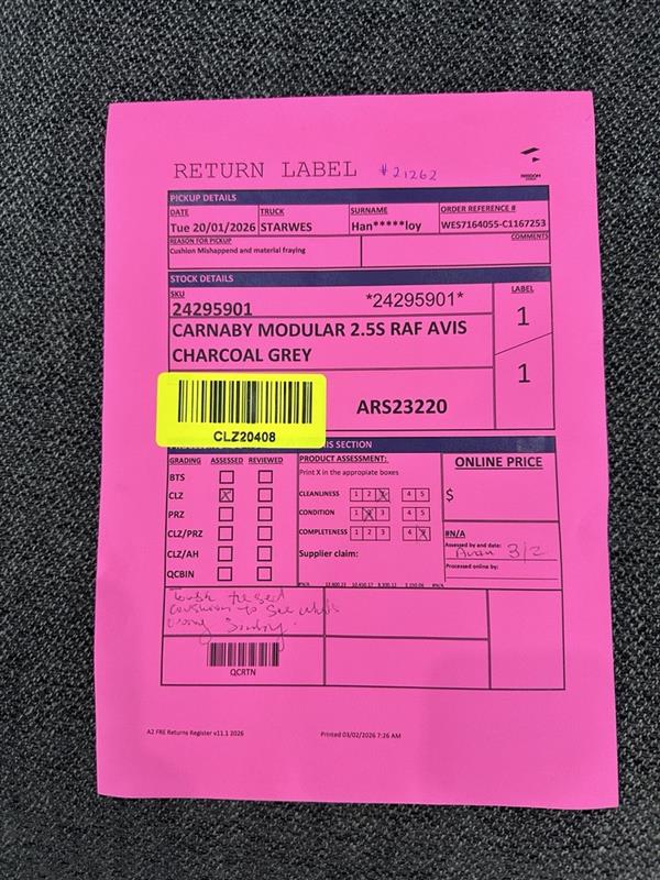 NZ CLZ20408 2pcs Carnaby Modular Avis charcoal grey