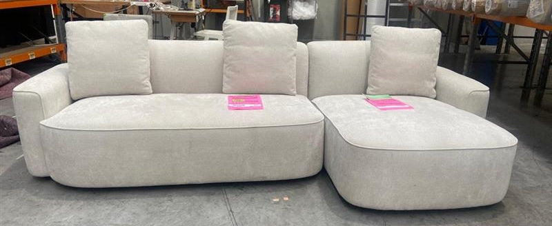 NZ PRZ20263 2 PCE APARTMENT 01 MODULAR SOFA 2.5S LAF GLAMOUR NATURAL