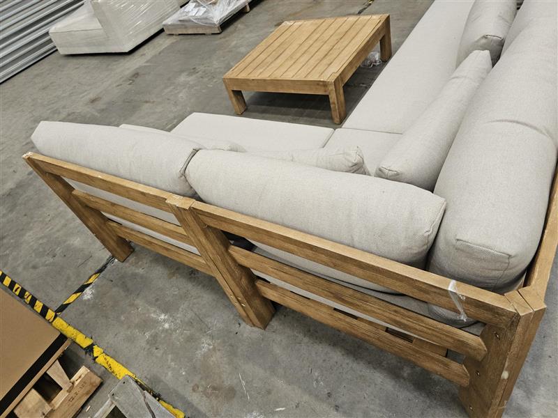 NZ CLZ20353 Cannes Sofa 3S Acacia Natural set