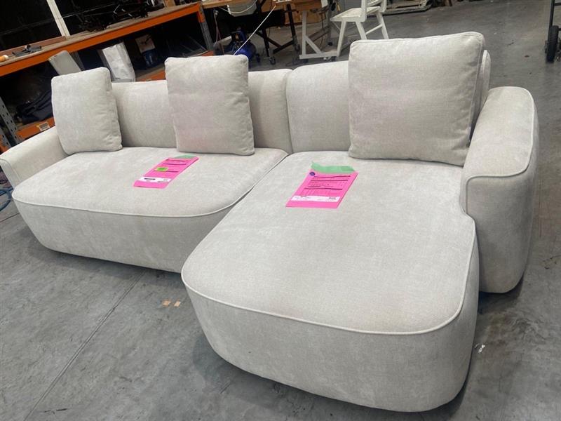 NZ PRZ20263 2 PCE APARTMENT 01 MODULAR SOFA 2.5S LAF GLAMOUR NATURAL